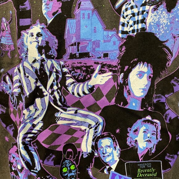 Beetlejuice Collage Illustration Graphic Design T-Shirt Medium - Picture 4 of 5
